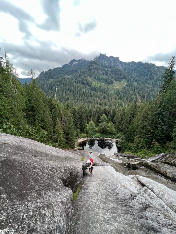 Climbing Poppy's Peril, Otter Falls (5.8)